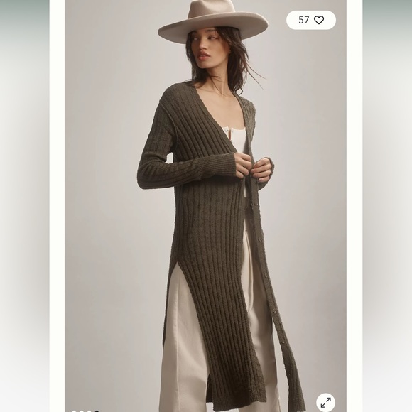 Anthropologie Sweaters - LAST ONE 😫NWT Anthropologie PILCRO Gauzy DUSTER long cardigan 💚